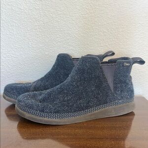Chaco Revel Chelsea V-Gore Navy Blue Wool Slip-On Boots 8